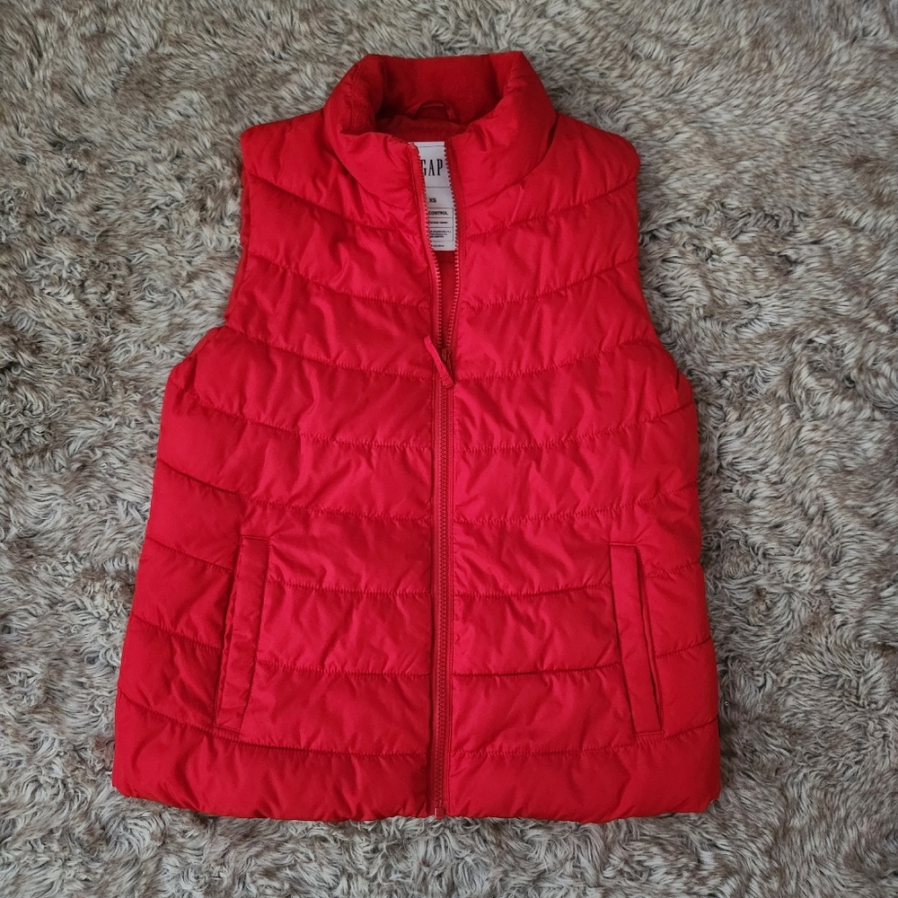 GAP ColdControl Lightweight‎ Puffer Vest Ribbon Red Women's Size XS